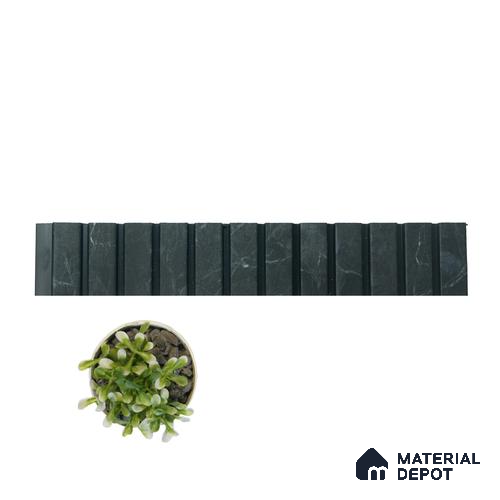 Black Marble Louver PN 01629 D 8 ft x 12 inch Charcoal Panel - 8 mm | Suitable for Feature Wall, TV Unit & Living Room | Width is Subjected to 5% Variation