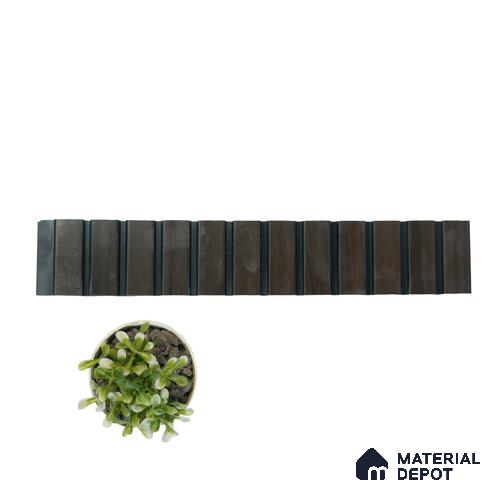 Wenge Wooden Louver PN 01629 G 8 ft x 12 inch Charcoal Panel - 8 mm | Suitable for Feature Wall, TV Unit & Living Room | Width is Subjected to 5% Variation