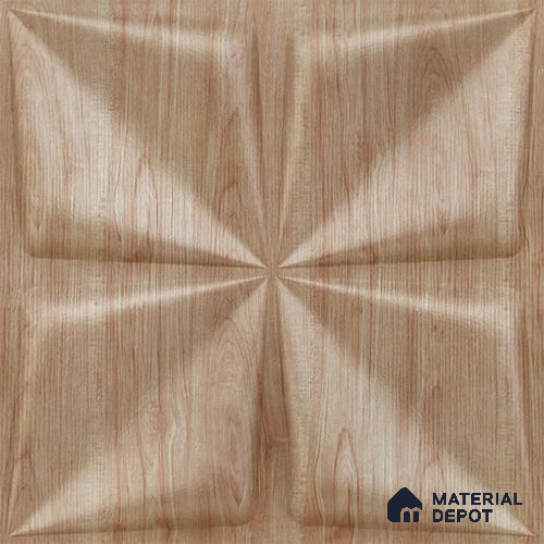 Beige Bloom PVC Matte Finish 3D Wall Panel | 20 in x 20 in | Beech Wood - 15 mm | Suitable for Dining, Feature Wall & TV Unit | Width is Subjected to 5% Variation