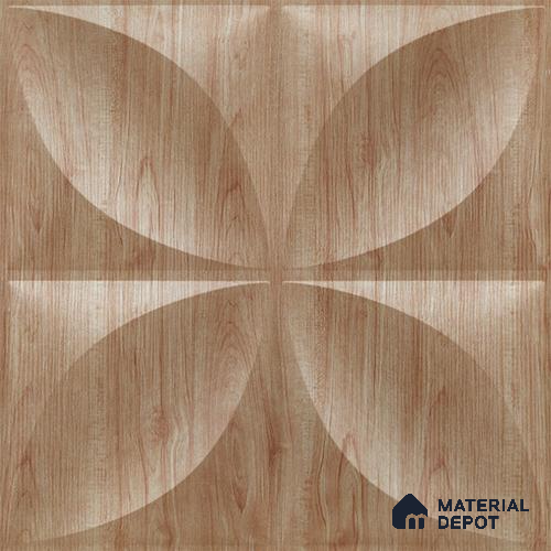 Beige Butterfly PVC Matte Finish 3D Wall Panel | 20 in x 20 in | Beech Wood - 15 mm | Suitable for Dining, Feature Wall & TV Unit | Width is Subjected to 5% Variation