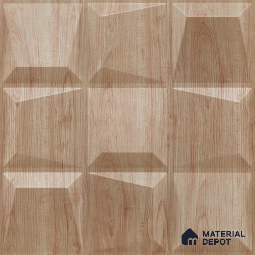 Beige Cubical PVC Matte Finish 3D Wall Panel | 20 in x 20 in | Beech Wood - 15 mm | Suitable for Dining, Feature Wall & TV Unit | Width is Subjected to 5% Variation