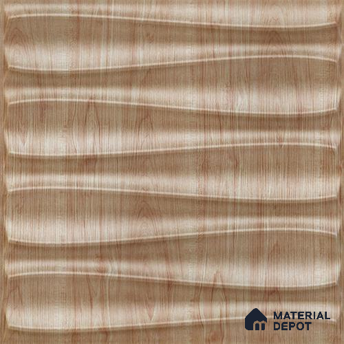 Beige Dune PVC Matte Finish 3D Wall Panel | 20 in x 20 in | Beech Wood - 15 mm | Suitable for Dining, Feature Wall & TV Unit | Width is Subjected to 5% Variation