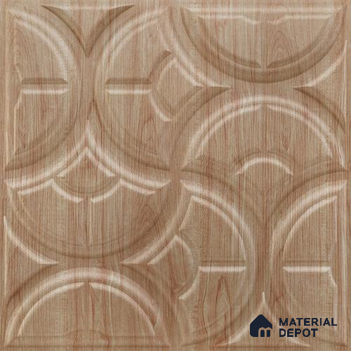 Beige Luna PVC Matte Finish 3D Wall Panel | 20 in x 20 in | Beech Wood - 15 mm | Suitable for Dining, Feature Wall & TV Unit | Width is Subjected to 5% Variation