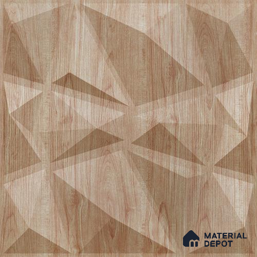 Beige Stone PVC Matte Finish 3D Wall Panel | 20 in x 20 in | Beech Wood - 15 mm | Suitable for Dining, Feature Wall & TV Unit | Width is Subjected to 5% Variation