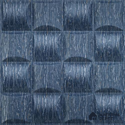 Blue Block PVC Matte Finish 3D Wall Panel | 20 in x 20 in | Electric Blue - 15 mm | Suitable for Dining, Feature Wall & TV Unit | Width is Subjected to 5% Variation