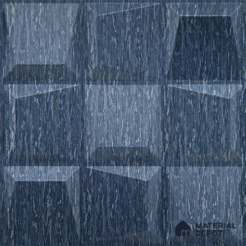 Blue Cubical PVC Matte Finish 3D Wall Panel | 20 in x 20 in | Electric Blue - 15 mm | Suitable for Dining, Feature Wall & TV Unit | Width is Subjected to 5% Variation