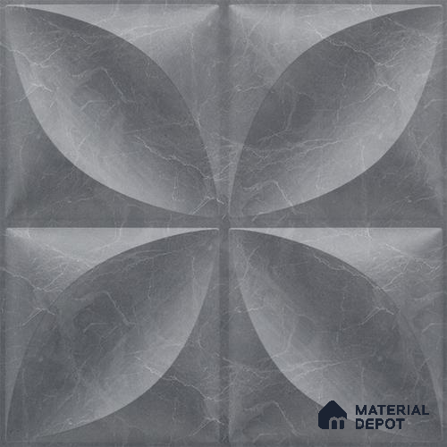 Grey Butterfly PVC Matte Finish 3D Wall Panel | 20 in x 20 in | Gray Marble - 15 mm | Suitable for Dining, Feature Wall & TV Unit | Width is Subjected to 5% Variation