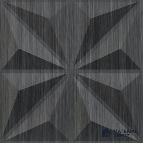 Grey Crystal PVC Matte Finish 3D Wall Panel | 20 in x 20 in | Gray Pine Wood - 15 mm | Suitable for Dining, Feature Wall & TV Unit | Width is Subjected to 5% Variation