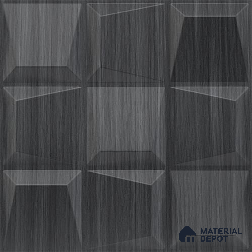 Grey Cubical PVC Matte Finish 3D Wall Panel | 20 in x 20 in | Gray Pine Wood - 15 mm | Suitable for Dining, Feature Wall & TV Unit | Width is Subjected to 5% Variation