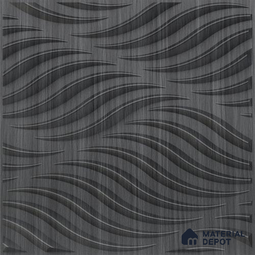 Grey Swirl PVC Matte Finish 3D Wall Panel | 20 in x 20 in | Gray Pine Wood - 15 mm | Suitable for Dining, Feature Wall & TV Unit | Width is Subjected to 5% Variation