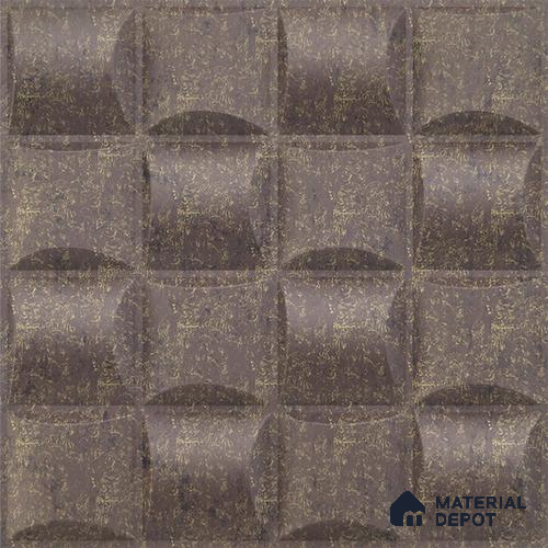 Brown Block PVC Matte Finish 3D Wall Panel | 20 in x 20 in | Magnum Brown - 15 mm | Suitable for Dining, Feature Wall & TV Unit | Width is Subjected to 5% Variation