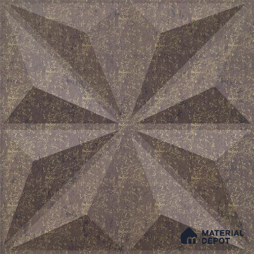Brown Crystal PVC Matte Finish 3D Wall Panel | 20 in x 20 in | Magnum Brown - 15 mm | Suitable for Dining, Feature Wall & TV Unit | Width is Subjected to 5% Variation