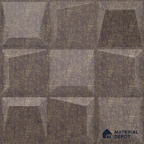Brown Cubical PVC Matte Finish 3D Wall Panel | 20 in x 20 in | Magnum Brown - 15 mm | Suitable for Dining, Feature Wall & TV Unit | Width is Subjected to 5% Variation