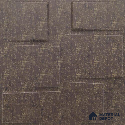 Brown Stream PVC Matte Finish 3D Wall Panel | 20 in x 20 in | Magnum Brown - 15 mm | Suitable for Dining, Feature Wall & TV Unit | Width is Subjected to 5% Variation