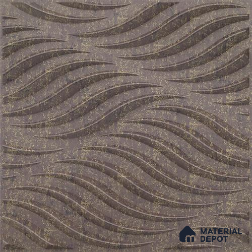 Brown Swirl PVC Matte Finish 3D Wall Panel | 20 in x 20 in | Magnum Brown - 15 mm | Suitable for Dining, Feature Wall & TV Unit | Width is Subjected to 5% Variation