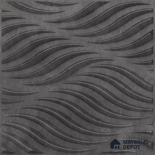 Grey Swirl PVC Matte Finish 3D Wall Panel | 20 in x 20 in | Nexa Gray - 15 mm | Suitable for Dining, Feature Wall & TV Unit | Width is Subjected to 5% Variation