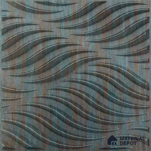 Black Swirl PVC Matte Finish 3D Wall Panel | 20 in x 20 in | Rustic Wood - 15 mm | Suitable for Dining, Feature Wall & TV Unit | Width is Subjected to 5% Variation