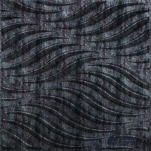 Black Swirl PVC Matte Finish 3D Wall Panel | 20 in x 20 in | Thunder Black - 15 mm | Suitable for Dining, Feature Wall & TV Unit | Width is Subjected to 5% Variation
