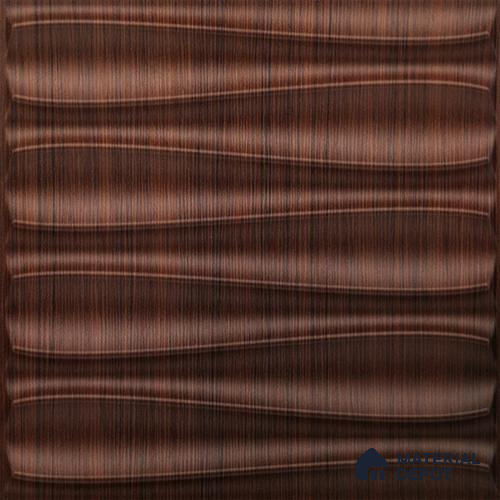 Brown Dune PVC Matte Finish 3D Wall Panel | 20 in x 20 in | Walnut Wood - 15 mm | Suitable for Dining, Feature Wall & TV Unit | Width is Subjected to 5% Variation