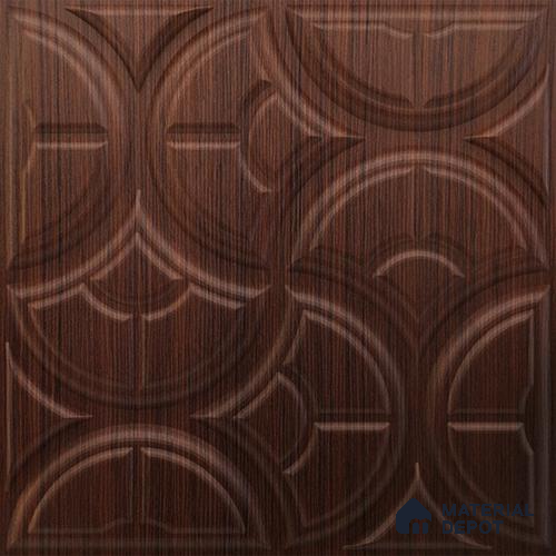 Brown Luna PVC Matte Finish 3D Wall Panel | 20 in x 20 in | Walnut Wood - 15 mm | Suitable for Dining, Feature Wall & TV Unit | Width is Subjected to 5% Variation