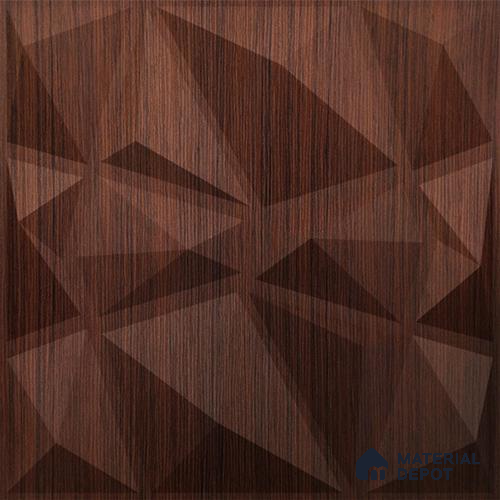 Brown Stone PVC Matte Finish 3D Wall Panel | 20 in x 20 in | Walnut Wood - 15 mm | Suitable for Dining, Feature Wall & TV Unit | Width is Subjected to 5% Variation