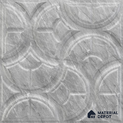 White Luna PVC Matte Finish 3D Wall Panel | 20 in x 20 in | White Marble - 15 mm | Suitable for Dining, Feature Wall & TV Unit | Width is Subjected to 5% Variation