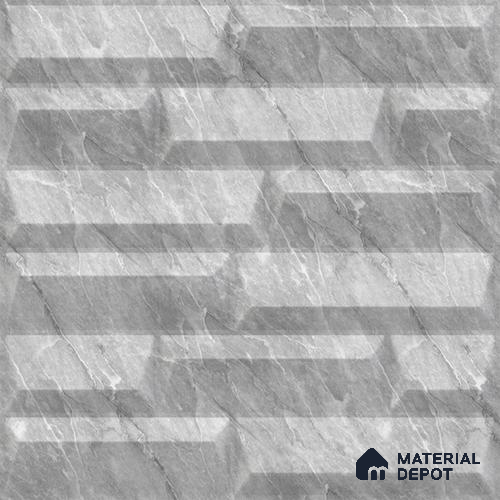 White Vault PVC Matte Finish 3D Wall Panel | 20 in x 20 in | White Marble - 15 mm | Suitable for Dining, Feature Wall & TV Unit | Width is Subjected to 5% Variation