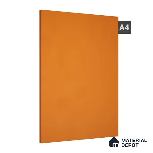 Orange Solid Colors Look 1025 PHG 8 ft x 4 ft High Gloss Finish Decorative Laminate - 1 mm | Suitable for Living Room, Kitchen, Office