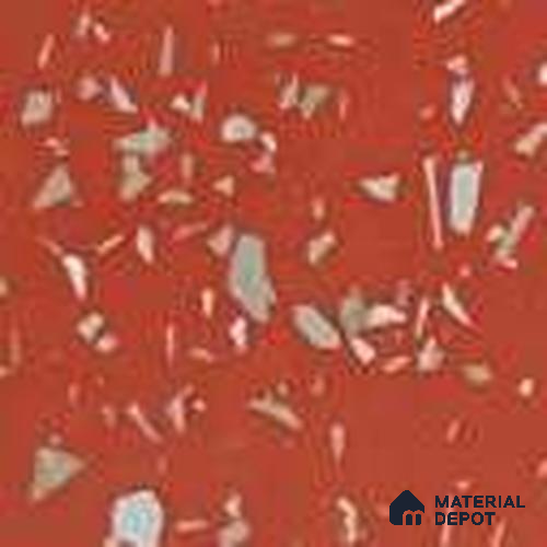 Red Terrazzo Look 1045 SM 8 ft x 4 ft High Gloss Finish Decorative Laminate - 1 mm | Suitable for TV Unit, Wardrobe, Kitchen Cabinets