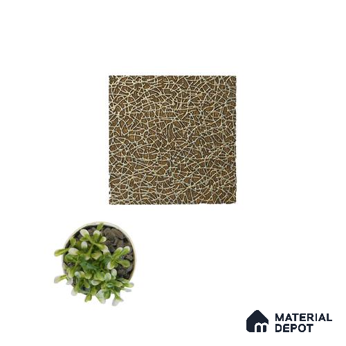 Gold Patterned Look Charcoal Decorative Wall Panel PN 04510 8 ft x 2 ft - 4 mm | Suitable for Feature Wall, TV Unit & Living Room | Width is Subjected to 5% Variation
