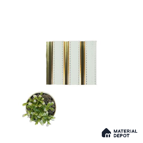 White Patterned Louver PN 04545 8 ft x 4.9 inch Charcoal Panel - 12 mm | Suitable for Feature Wall, TV Unit & Living Room | Width is Subjected to 5% Variation
