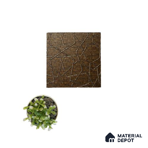 Gold Patterned Look Charcoal Decorative Wall Panel PN 04531 8 ft x 2 ft - 4 mm | Suitable for Feature Wall, TV Unit & Living Room | Width is Subjected to 5% Variation
