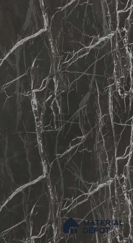 Black Marble Look 1141 DM 8 ft x 4 ft Texture Finish Decorative Laminate - 1 mm | Suitable for TV Unit, Wardrobe, Kitchen Cabinets