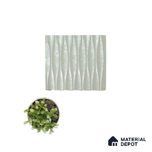 Cream Patterned Look Charcoal Decorative Wall Panel PN 04518 8 ft x 2 ft - 4 mm | Suitable for Feature Wall, TV Unit & Living Room | Width is Subjected to 5% Variation