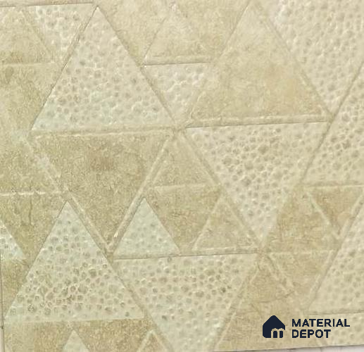 Cream Geometric Look Charcoal Decorative Wall Panel 1151 8 ft x 2 ft - 4 mm | Suitable for Feature Wall, TV Unit & Living Room | Width is Subjected to 5% Variation