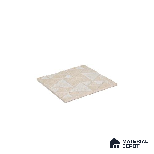 Cream Geometric Look Charcoal Decorative Wall Panel 8 ft x 2 ft 4 mm | Ideal For Feature Wall, Living Room, Bedroom, Kitchen, Office | PN 04516 | Width is Subjected to 5% Variation