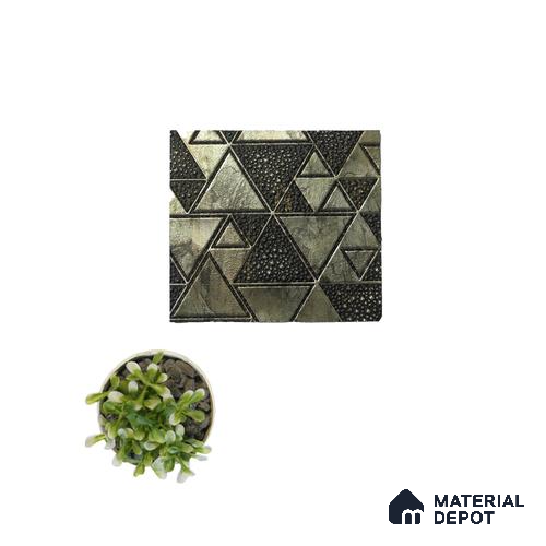 Brown Geometric Look Charcoal Decorative Wall Panel PN 04517 8 ft x 2 ft - 4 mm | Suitable for Feature Wall, TV Unit & Living Room | Width is Subjected to 5% Variation