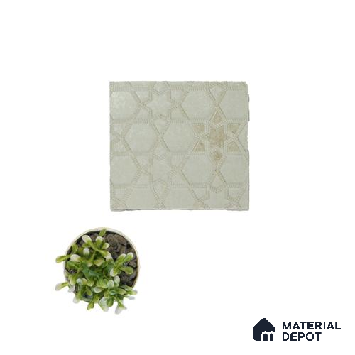 Cream Patterned Look Charcoal Decorative Wall Panel PN 04526 8 ft x 2 ft - 4 mm | Suitable for Feature Wall, TV Unit & Living Room | Width is Subjected to 5% Variation