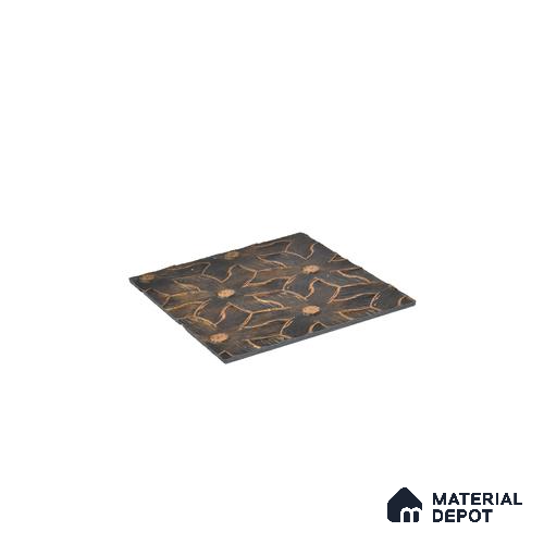 Gold Patterned Look Charcoal Decorative Wall Panel PN 04537 8 ft x 2 ft - 4 mm | Suitable for Feature Wall, TV Unit & Living Room | Width is Subjected to 5% Variation