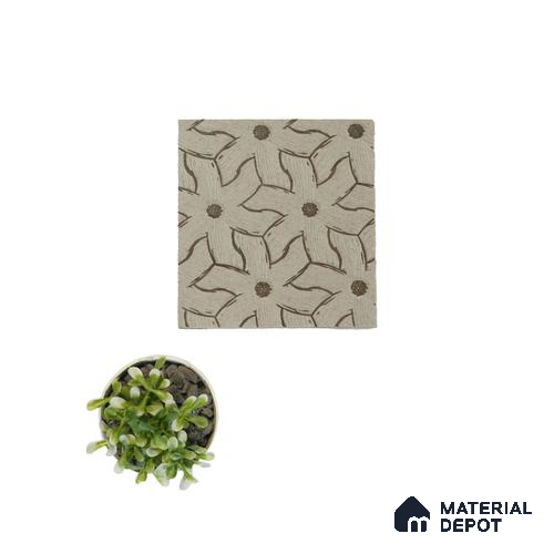 Cream Patterned Look Charcoal Decorative Wall Panel PN 04538 8 ft x 2 ft - 4 mm | Suitable for Feature Wall, TV Unit & Living Room | Width is Subjected to 5% Variation