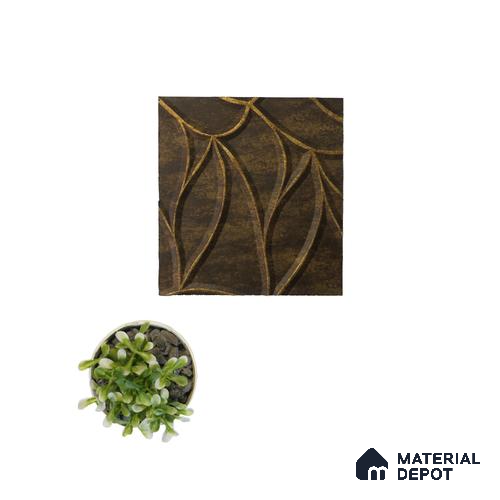 Gold Patterned Look Charcoal Decorative Wall Panel PN 04539 8 ft x 2 ft - 4 mm | Suitable for Feature Wall, TV Unit & Living Room | Width is Subjected to 5% Variation