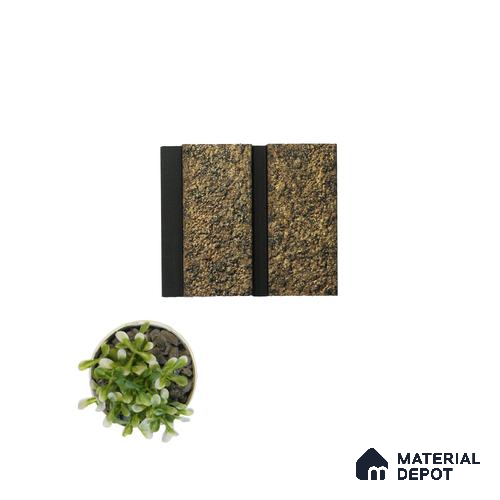 Brown Stone Louver PN 04554 8 ft x 4.9 inch Charcoal Panel - 12 mm | Suitable for Feature Wall, TV Unit & Living Room | Width is Subjected to 5% Variation