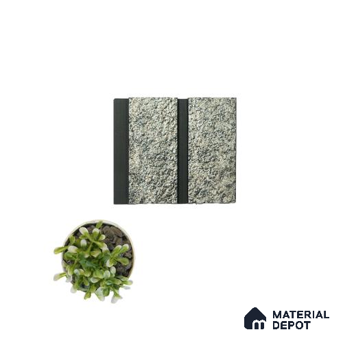 Grey Stone Louver PN 04555 8 ft x 4.9 inch Charcoal Panel - 12 mm | Suitable for Feature Wall, TV Unit & Living Room | Width is Subjected to 5% Variation