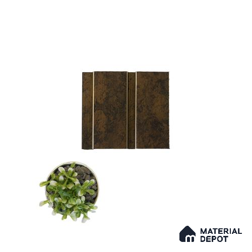 Brown Stone Louver PN 04556 8 ft x 4.9 inch Charcoal Panel - 12 mm | Suitable for Feature Wall, TV Unit & Living Room | Width is Subjected to 5% Variation