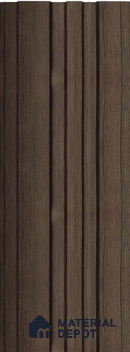 Brown Wooden Louver 1177 244 (Trend 1177) 8 ft x 4.9 inch Charcoal Panel - 12 mm | Suitable for Feature Wall, TV Unit & Living Room | Width is Subjected to 5% Variation
