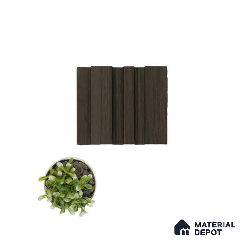 Brown Wooden Louver PN 04557 8 ft x 4.9 inch Charcoal Panel - 12 mm | Suitable for Feature Wall, TV Unit & Living Room | Width is Subjected to 5% Variation