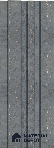 Grey Marble Louver 1178 244 (Trend 1178) 8 ft x 4.9 inch Charcoal Panel - 12 mm | Suitable for Feature Wall, TV Unit & Living Room | Width is Subjected to 5% Variation