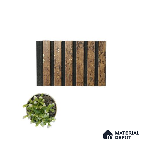 Brown Patterned Louver 1179 244 (Trend 1179) 8 ft x 4.9 inch Charcoal Panel - 12 mm | Suitable for Feature Wall, TV Unit & Living Room | Width is Subjected to 5% Variation