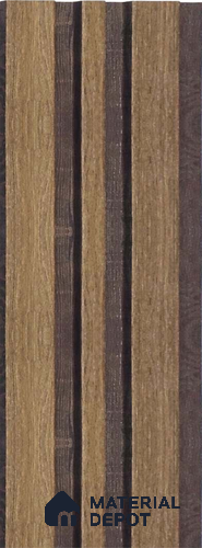 Brown Wooden Louver 1182 244 (Trend 1182) 8 ft x 4.9 inch Charcoal Panel - 12 mm | Suitable for Feature Wall, TV Unit & Living Room | Width is Subjected to 5% Variation