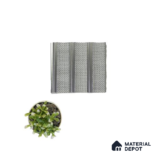 Grey Fabric Louver PN 04563 8 ft x 4.9 inch Charcoal Panel - 12 mm | Suitable for Feature Wall, TV Unit & Living Room | Width is Subjected to 5% Variation